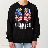 America 250 Years 1776-2026 250th Anniversary Butterfly  Women's Sweatshirt thumb 0