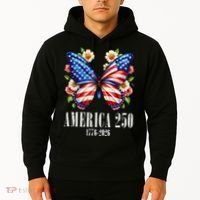 America 250 Years 1776-2026 250th Anniversary Butterfly  Hoodie thumb 2