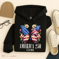 America 250 Years 1776-2026 250th Anniversary Butterfly  Hoodie thumb 4