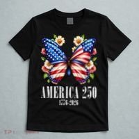 America 250 Years 1776-2026 250th Anniversary Butterfly  T-Shirt thumb 5