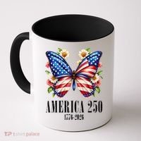 America 250 Years 1776-2026 250th Anniversary Butterfly  Coffee Mug thumb 0