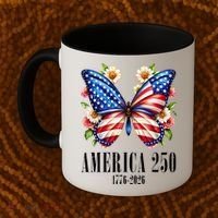 America 250 Years 1776-2026 250th Anniversary Butterfly  Coffee Mug thumb 2