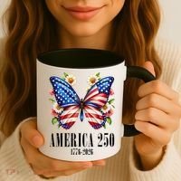 America 250 Years 1776-2026 250th Anniversary Butterfly  Coffee Mug thumb 3