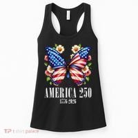 America 250 Years 1776-2026 250th Anniversary Butterfly  Women's Tank Top thumb 0