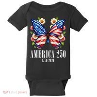 America 250 Years 1776-2026 250th Anniversary Butterfly  Baby Bodysuit thumb 0