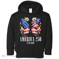 America 250 Years 1776-2026 250th Anniversary Butterfly  Toddler Hoodie thumb 0