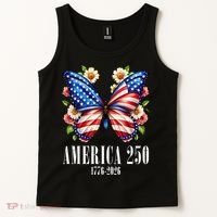 America 250 Years 1776-2026 250th Anniversary Butterfly  Tank Top thumb 2