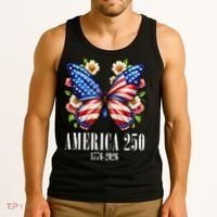 America 250 Years 1776-2026 250th Anniversary Butterfly  Tank Top thumb 3