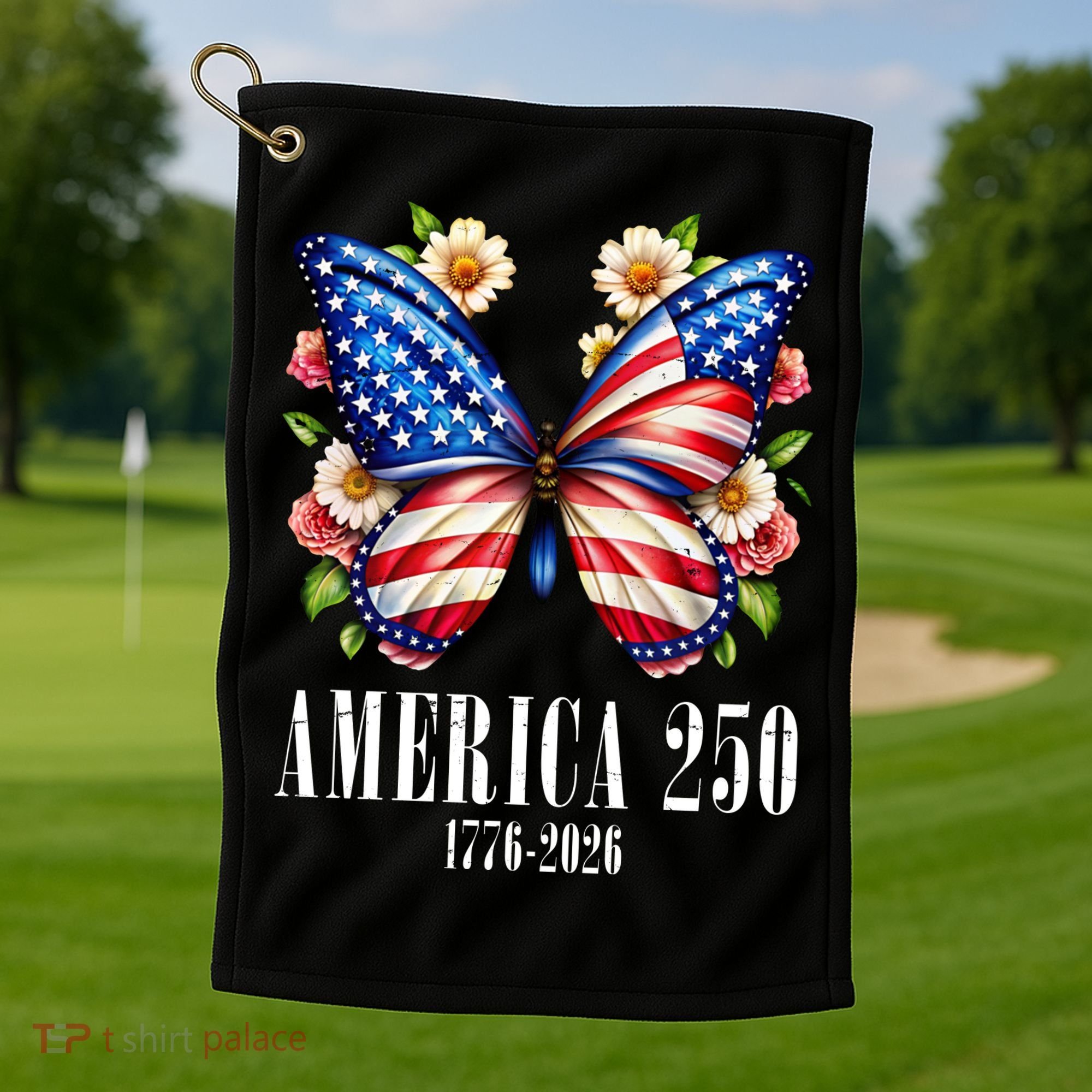 America 250 Years 1776-2026 250th Anniversary Butterfly  Golf Towel