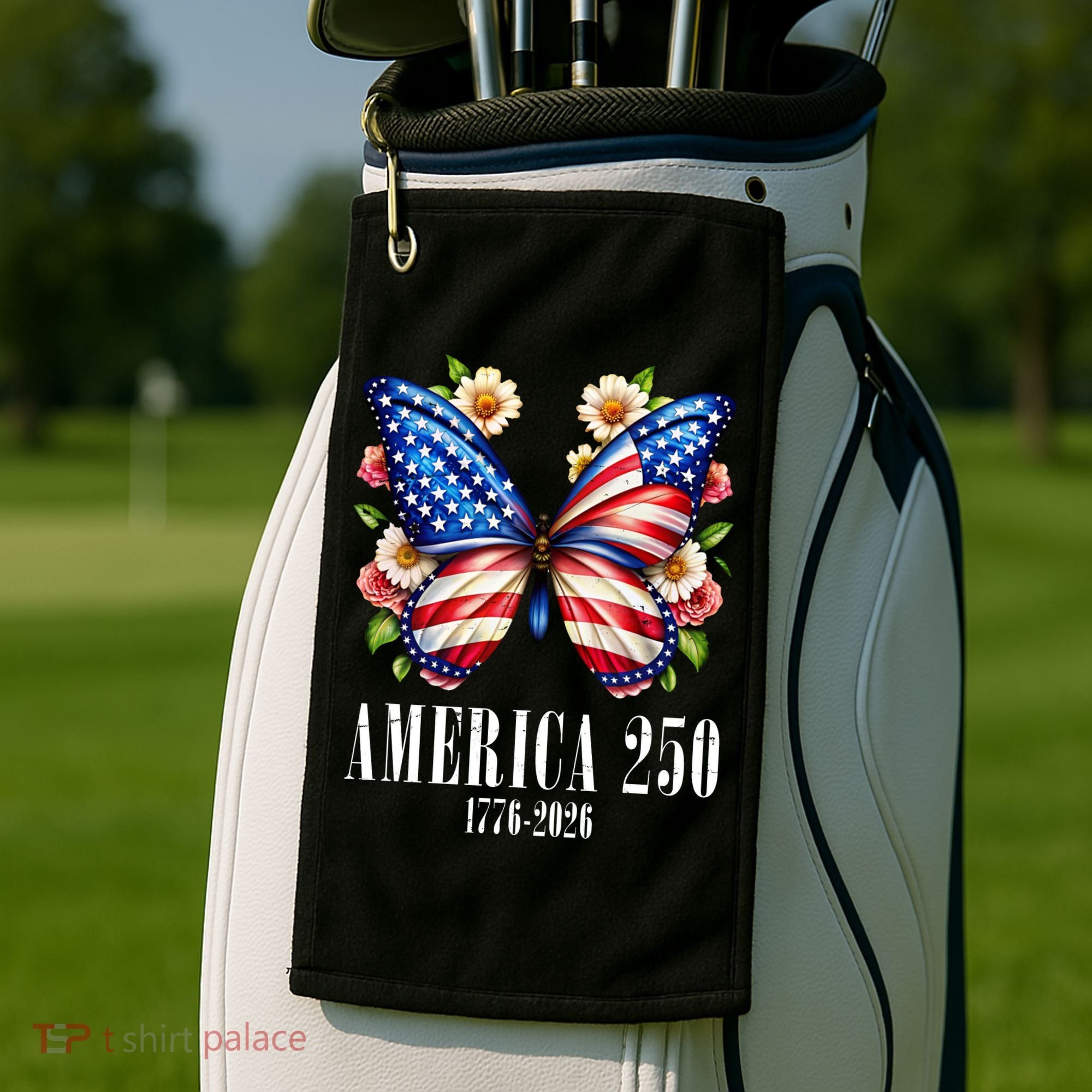 America 250 Years 1776-2026 250th Anniversary Butterfly  Golf Towel