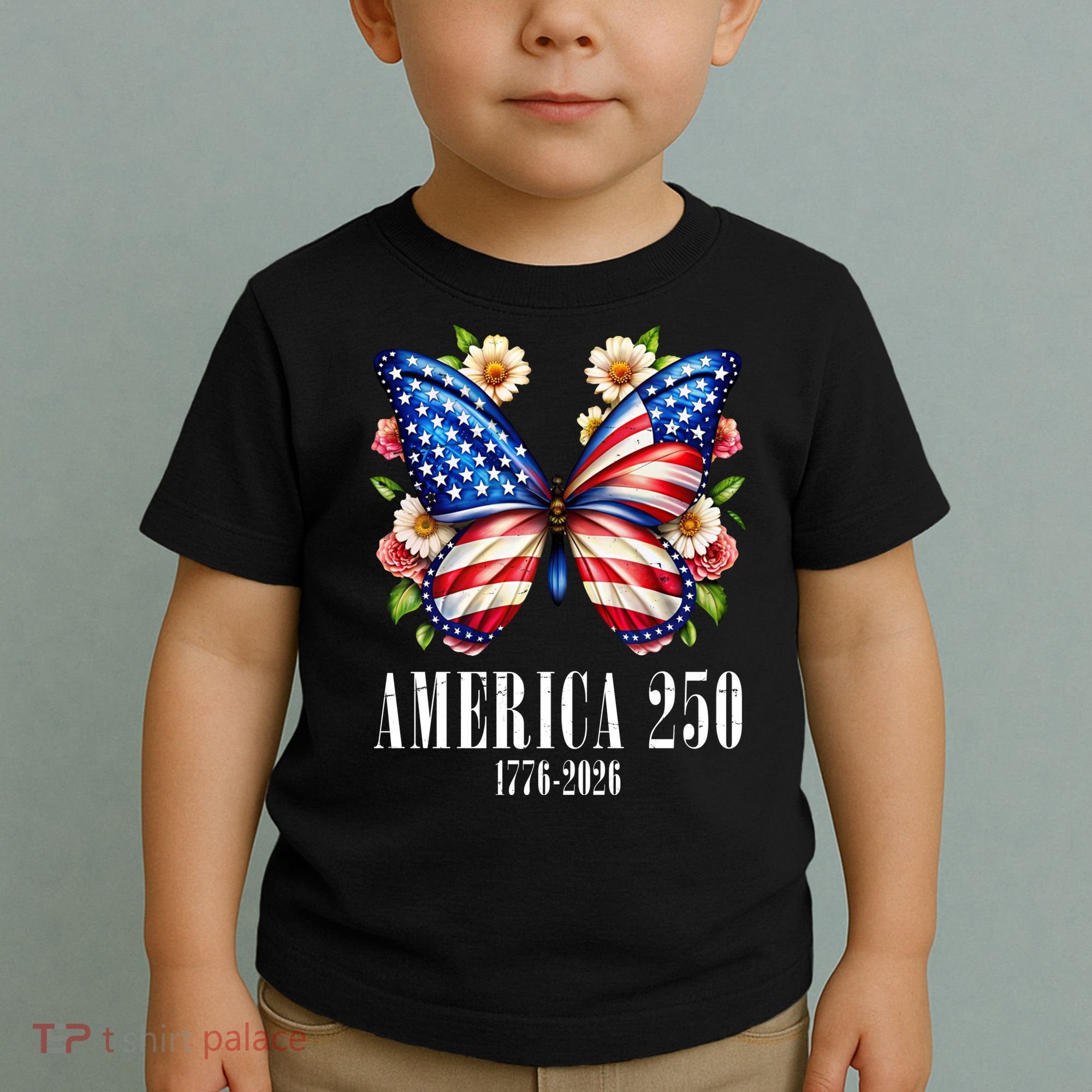 America 250 Years 1776-2026 250th Anniversary Butterfly  Toddler T-Shirt