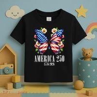 America 250 Years 1776-2026 250th Anniversary Butterfly  Toddler T-Shirt thumb 3