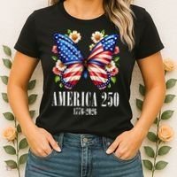 America 250 Years 1776-2026 250th Anniversary Butterfly  Women's T-Shirt thumb 2