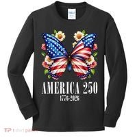 America 250 Years 1776-2026 250th Anniversary Butterfly  Kids Long Sleeve Shirt thumb 0