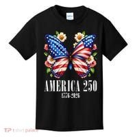America 250 Years 1776-2026 250th Anniversary Butterfly  Kids T-Shirt thumb 0