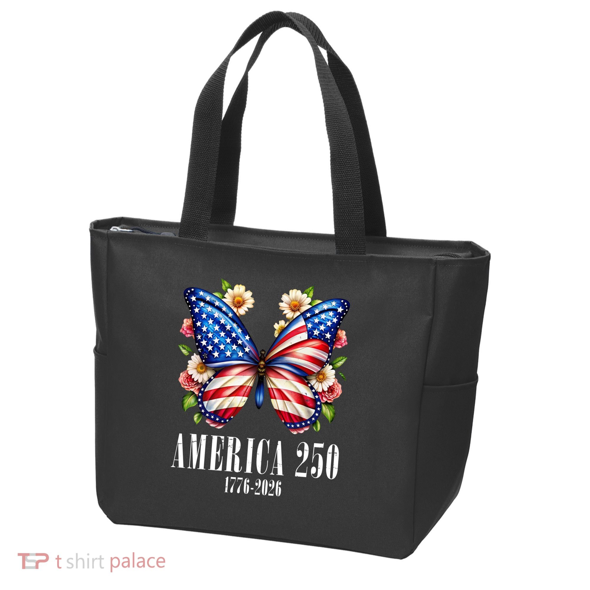 America 250 Years 1776-2026 250th Anniversary Butterfly  Tote Bag