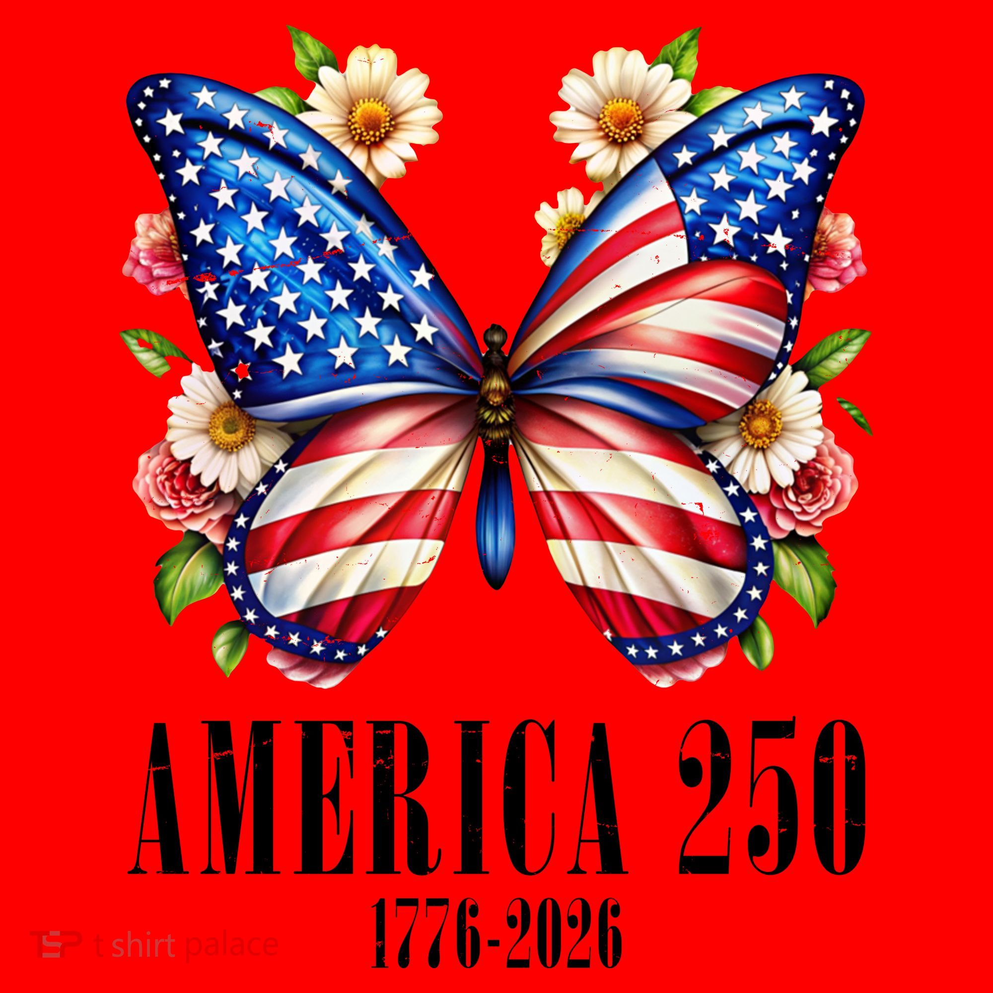 America 250 Years 1776-2026 250th Anniversary Butterfly  Santa Hat