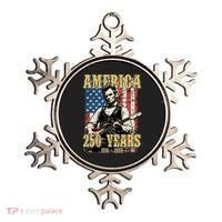 America 250 Years 1776 2026 Abe Lincoln Rocking Out Guitar Ornament thumb 0