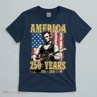 America 250 Years 1776 2026 Abe Lincoln Rocking Out Guitar T-Shirt thumb 5
