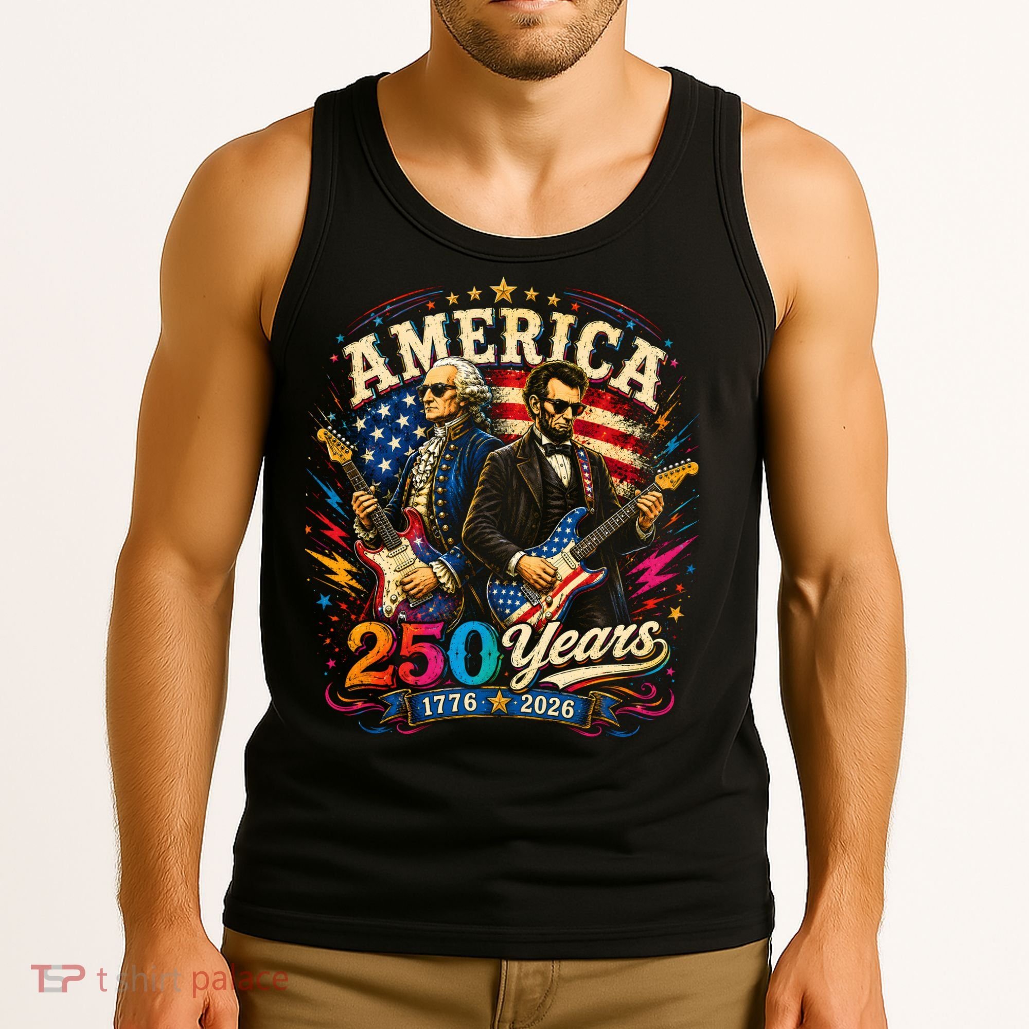 America 250 Years Celebration Presidents Tank Top