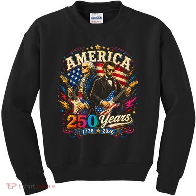 America 250 Years Celebration Presidents Kids Sweatshirt