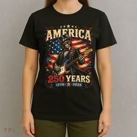 America 250 Years Celebration Rocker Skull Vintage T-Shirt thumb 4