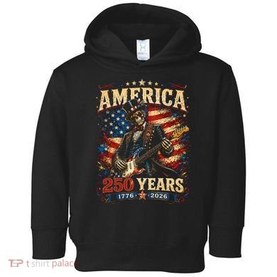 America 250 Years Celebration Rocker Skull Vintage Toddler Hoodie