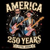 America 250 Years 1776-2026 Funny Lincoln Washington Rock And Roll Coffee Mug thumb 5