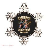America 250 Years 1776-2026 Funny Lincoln Washington Rock And Roll Ornament thumb 0