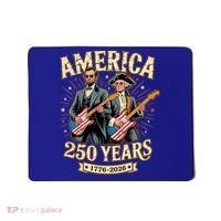 America 250 Years 1776-2026 Funny Lincoln Washington Rock And Roll Mousepad thumb 0