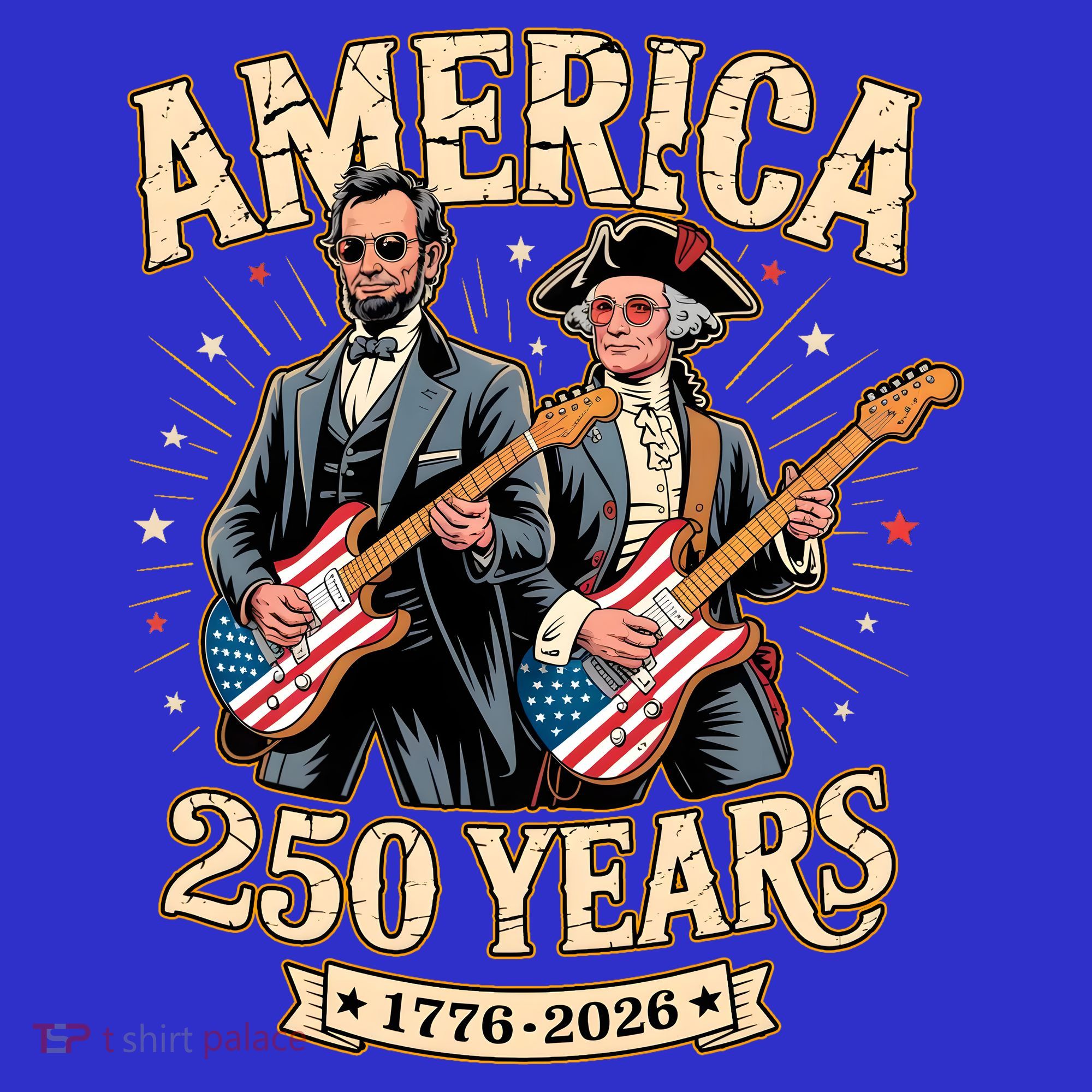 America 250 Years 1776-2026 Funny Lincoln Washington Rock And Roll Mousepad