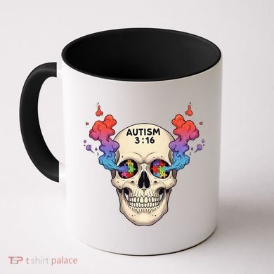 Autism 3_16 Autism Awareness Wrestling Design Coffee Mug