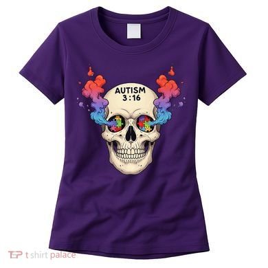 Autism 3_16 Autism Awareness Wrestling Design Women's T-Shirt