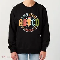 Abcd 3rd Grade Rocks Pencil Lightning Teachers Rock Women's Sweatshirt thumb 0