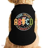 Abcd 3rd Grade Rocks Pencil Lightning Teachers Rock Doggie Tank thumb 0