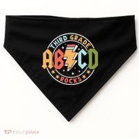 Abcd 3rd Grade Rocks Pencil Lightning Teachers Rock USA-Made Doggie Bandana thumb 0