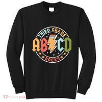 Abcd 3rd Grade Rocks Pencil Lightning Teachers Rock Sweatshirt thumb 0