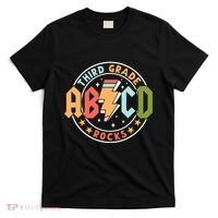 Abcd 3rd Grade Rocks Pencil Lightning Teachers Rock T-Shirt thumb 0