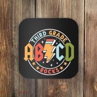 Abcd 3rd Grade Rocks Pencil Lightning Teachers Rock Coaster thumb 0