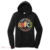 Abcd 3rd Grade Rocks Pencil Lightning Teachers Rock Women's Hoodie thumb 0