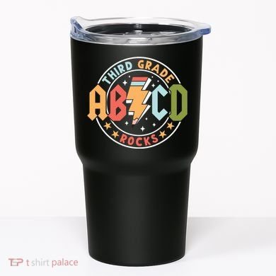 Abcd 3rd Grade Rocks Pencil Lightning Teachers Rock Tumbler