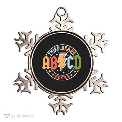 Abcd 3rd Grade Rocks Pencil Lightning Teachers Rock Ornament