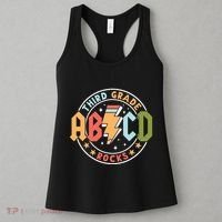 Abcd 3rd Grade Rocks Pencil Lightning Teachers Rock Women's Tank Top thumb 3