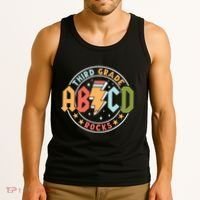 Abcd 3rd Grade Rocks Pencil Lightning Teachers Rock Tank Top thumb 3