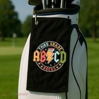 Abcd 3rd Grade Rocks Pencil Lightning Teachers Rock Golf Towel thumb 2
