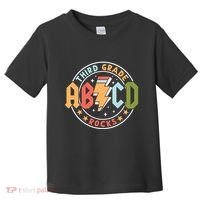 Abcd 3rd Grade Rocks Pencil Lightning Teachers Rock Toddler T-Shirt thumb 0