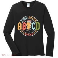 Abcd 3rd Grade Rocks Pencil Lightning Teachers Rock Women's Long Sleeve Shirt thumb 0