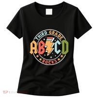 Abcd 3rd Grade Rocks Pencil Lightning Teachers Rock Women's T-Shirt thumb 0