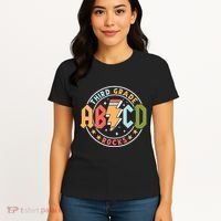 Abcd 3rd Grade Rocks Pencil Lightning Teachers Rock Women's T-Shirt thumb 4