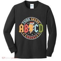 Abcd 3rd Grade Rocks Pencil Lightning Teachers Rock Kids Long Sleeve Shirt thumb 0